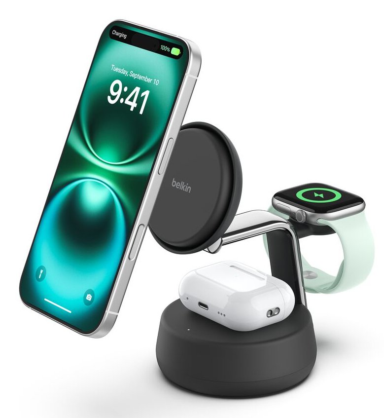EAN 745883922895 - Belkin Qi2 Fitness tracker, Auriculares, Smartphone, Reloj inteligente Negro USB Cargador inalámbrico Carg imagen 1