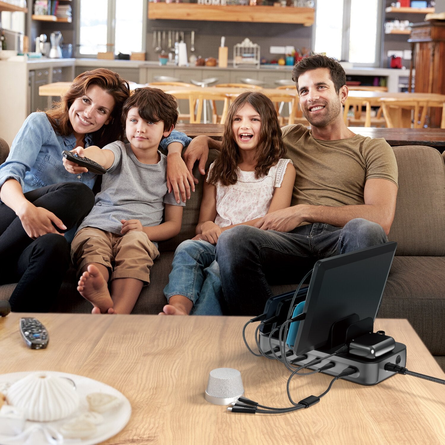 4smarts Charging Station Team 100w Black (5x Usb-C And 1x Usb-A)