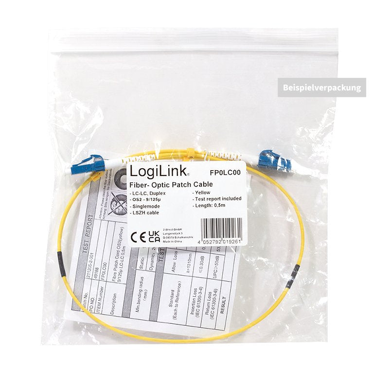 Lwl Duplex Cable De Red, Os2, 9 125?, Lc-Lc, Amarillo, 30 M