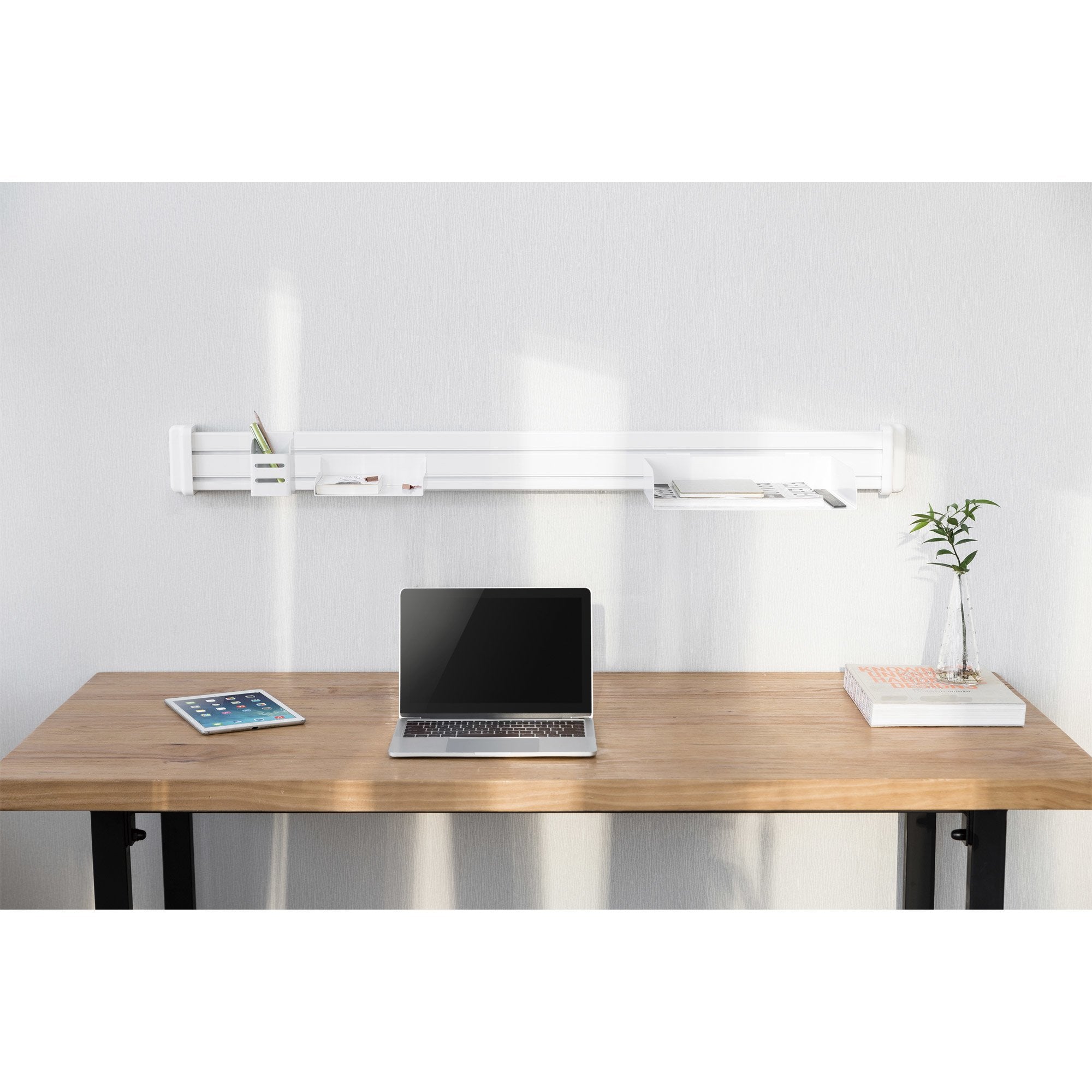 Soporte De Montaje Inline Slatwall Para Soporte De Pared Panel, Blanco, 2 Uds. Par
