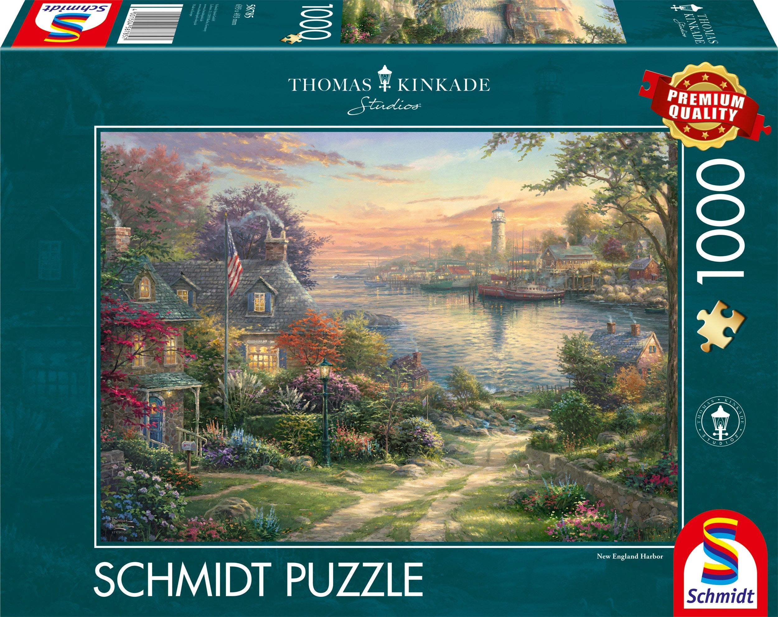 Schmidt Spiele Thomas Kinkade Studios: Puerto De Nueva Inglaterra, Rompecabezas De 1000 Piezas 58785