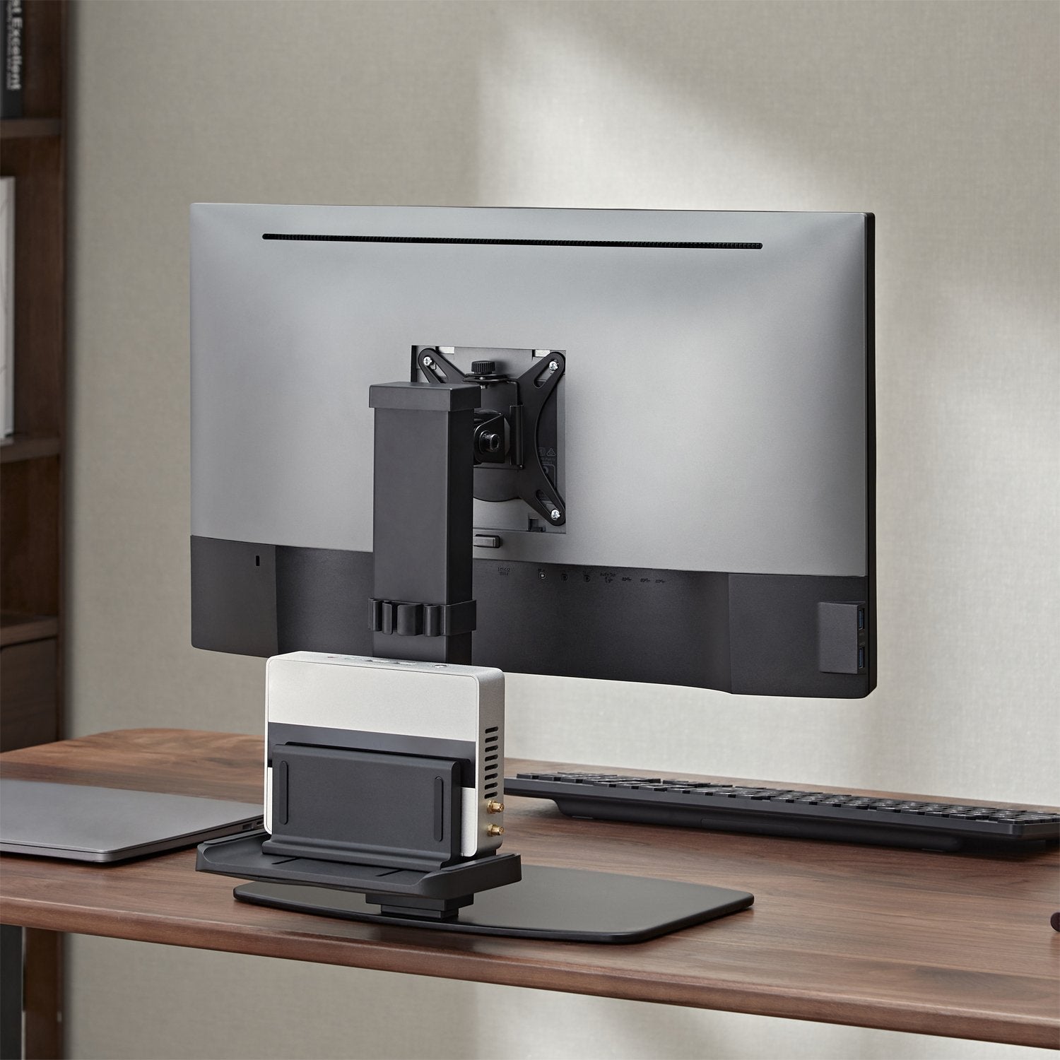 Aisens Soporte De Mesa Eco Giratorio E Inclinable Para Monitor/Tv Y Mini Pc 8kg De 17-32, Negro