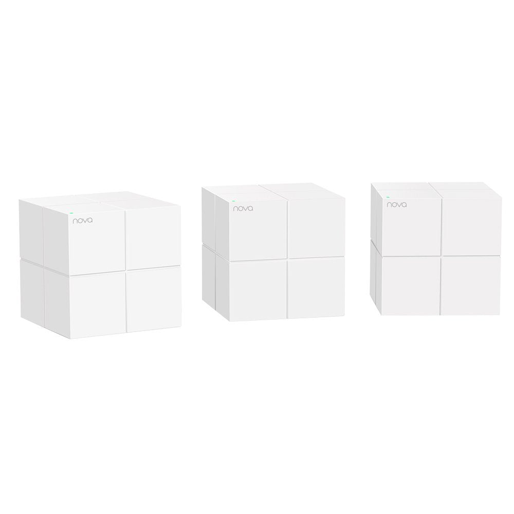 Sistema Mesh Wifi Tenda Mw6-Nova 3 Unidades Wifi A/Ac/B/G/N/ 600m2  2 Puertos Gigabit Gestión Por App