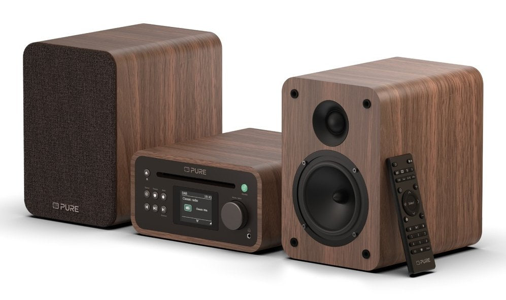 Pure Classic Stereo Mini Stereoanlage Dab+ Fm, Bluetooth, Cd, Usb Braun Walnuss