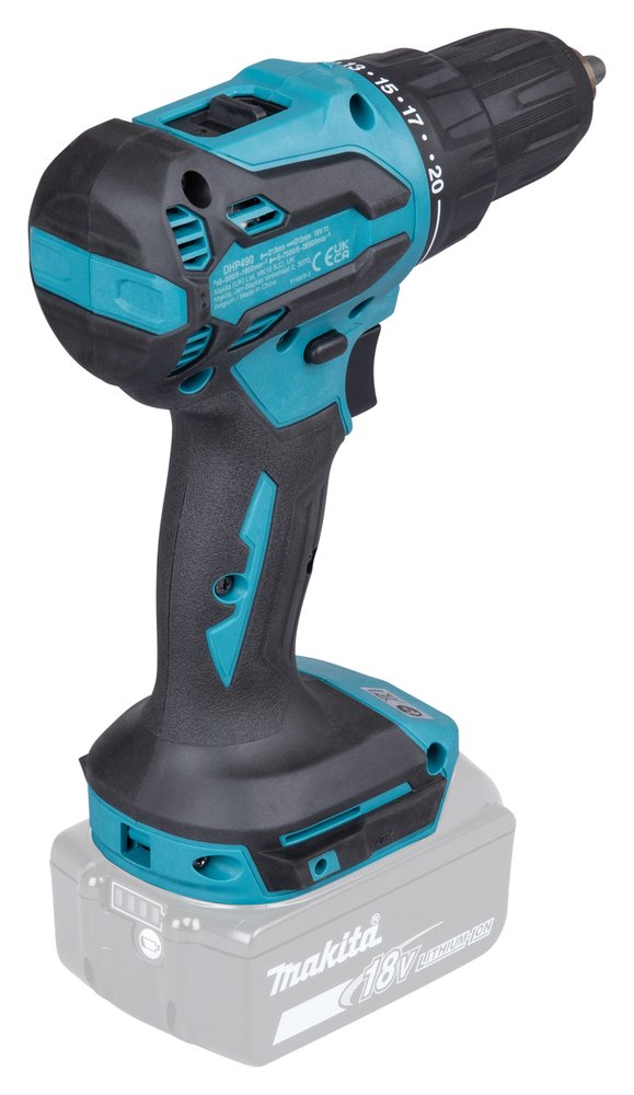 EAN 0197050010247 - Makita DHP490Z destornillador eléctrico y llave de impacto 1900 RPM Azul, Negro imagen 5