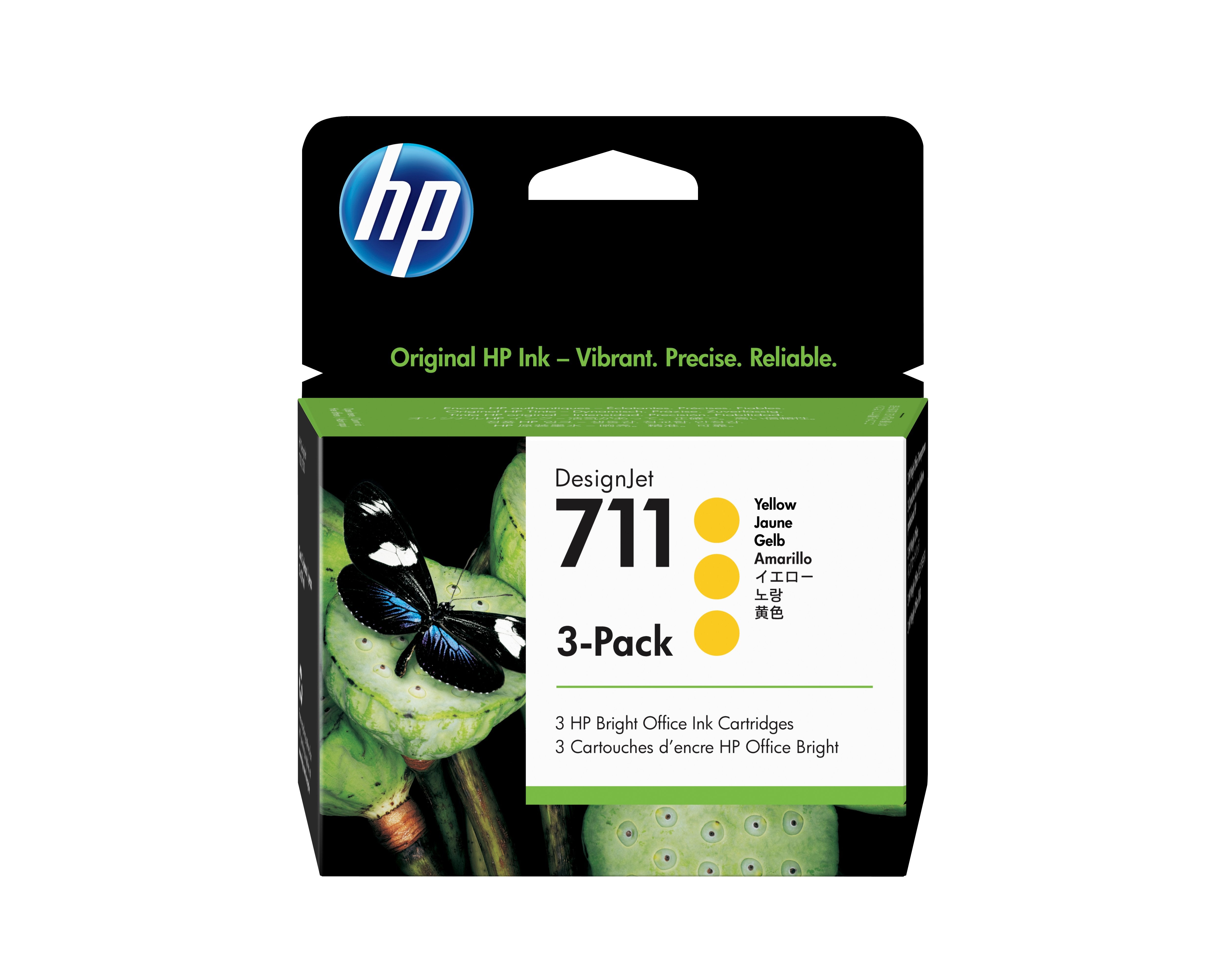 EAN 0886112841195 - HP 711 3-pack 29-ml Yellow DesignJet Ink Cartridges cabeza de impresora Inyección de tinta térmica imagen 1