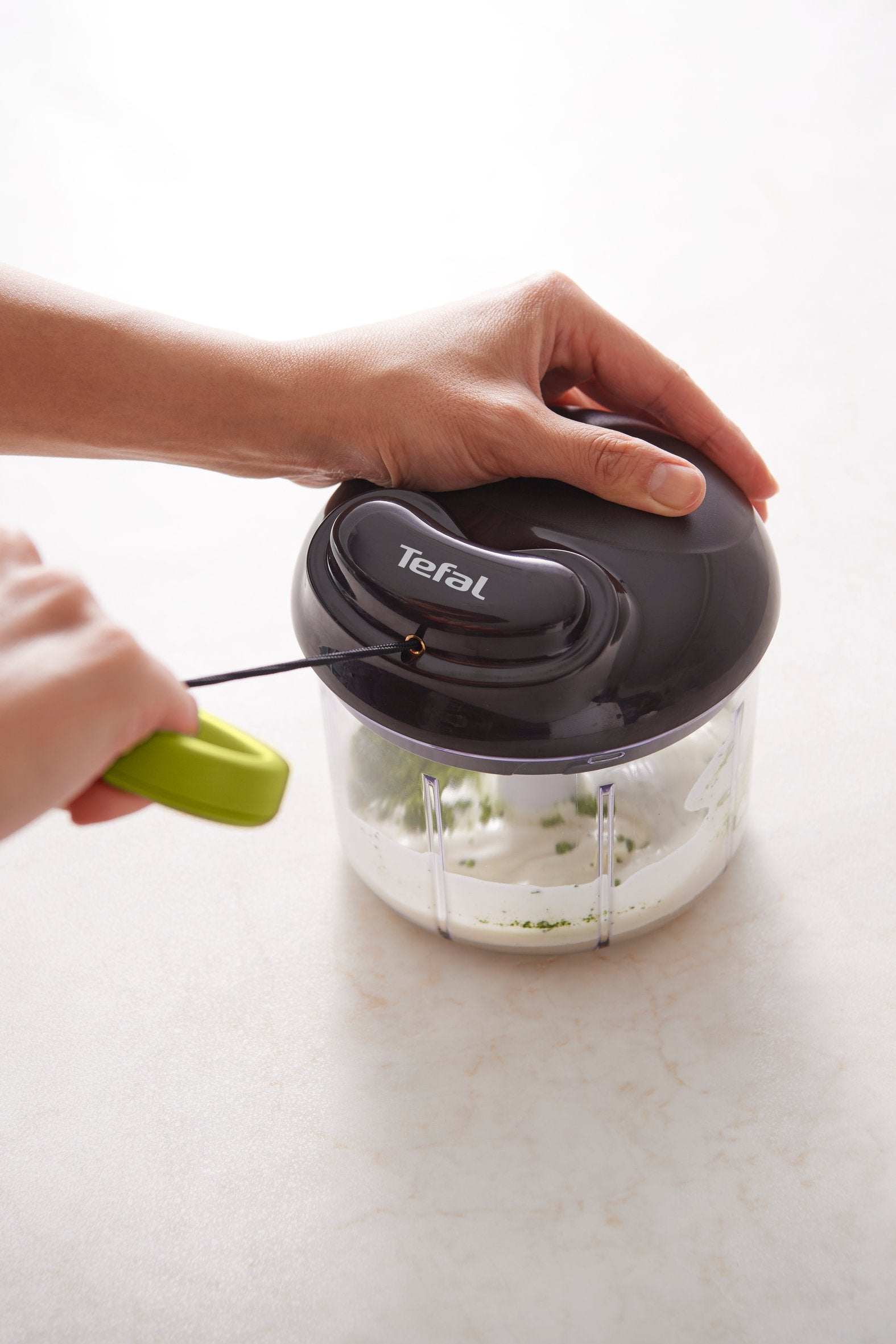 Tefal 5-Sekunden Zerkleinerer, Maxi-Kit Mit 4 Klingen (Negro/Verde, Manuell, 900ml) K13210