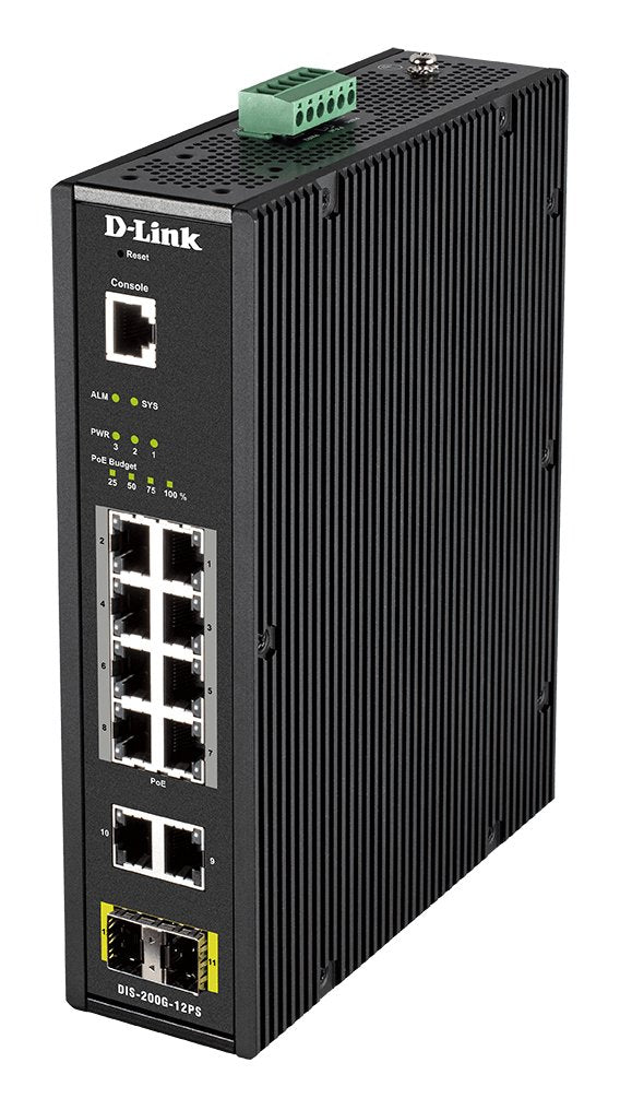 Switch Gestionado D-Link Dis-200g-12ps 12 Puertos Gigabit 10 100 1000 Sfp Poe