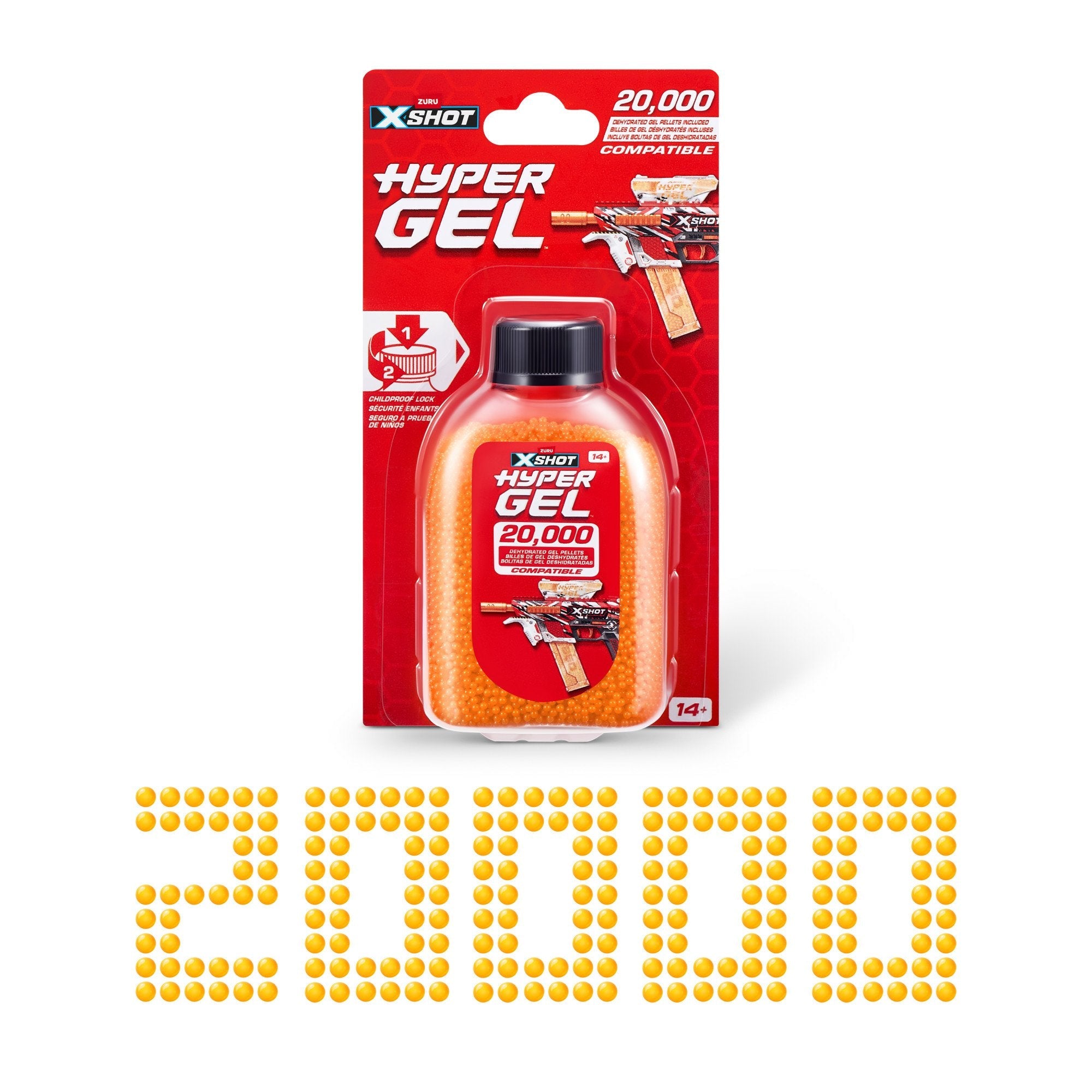Zuru X-Shot - Insanity Pack De Recarga 20.000 Bolas De Gel, Gel Blaster 36625
