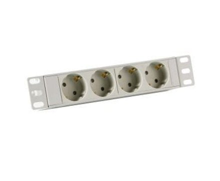 Allnet 10\"Zbh. Meckdosenleime, 4xdosen(Cee7)->1xmecker(Cee7),