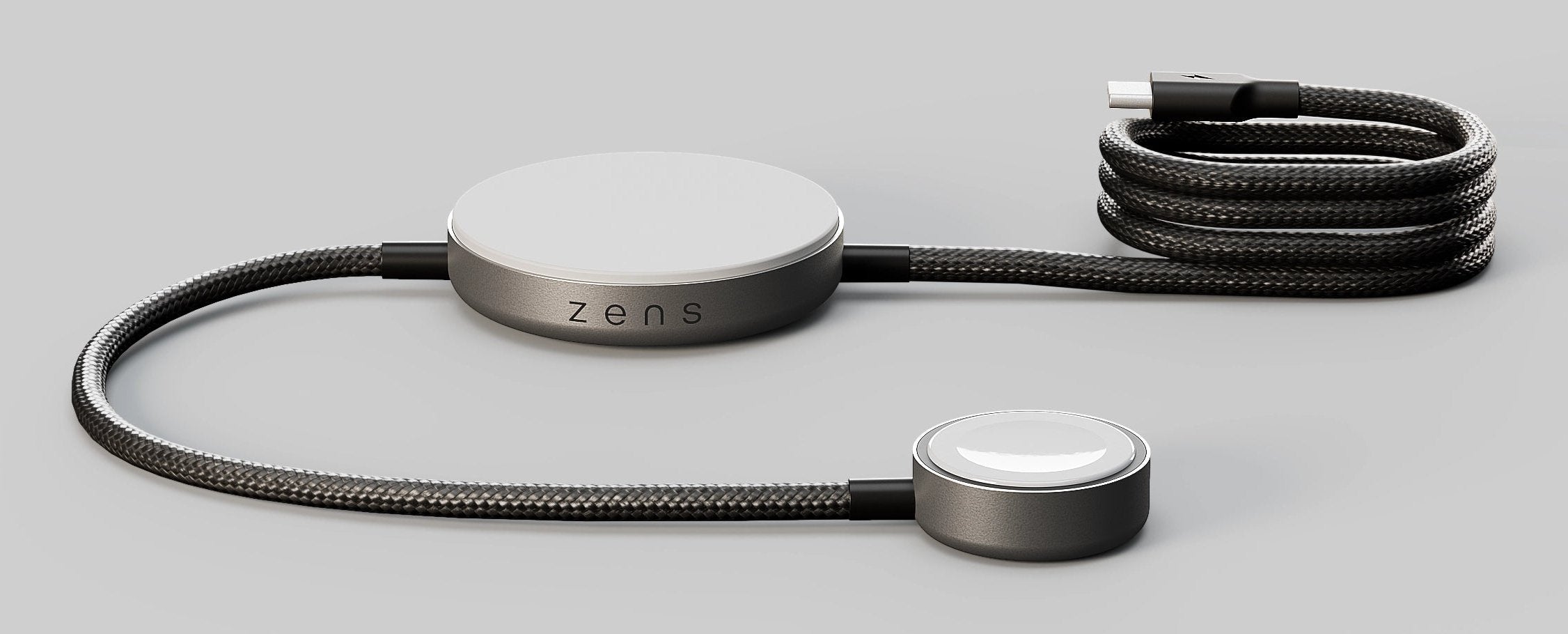 Zens Charging Cable Pro 2 Aluminum - Qi2   Apple Watch - Black