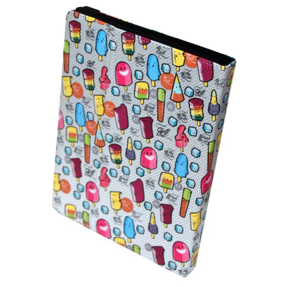 Funda Universal Silver Ht Estampada Para Tablet 9pulgadas A 11pulgadas Cool Ice Pop Metal Rojo Puntos Azules