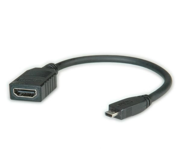 Cable Value Hdmi - Micro Hdmi 0.15 M Hdmi 0,15 M Hdmi Tipo A (Estándar) Hdmi Tipo D (Micro) Negro