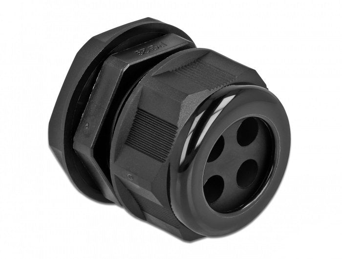 Delock Prensaestopa Para Cable Pg29 Para Cable Redondo Con Cuatro Entradas De Cable Negro