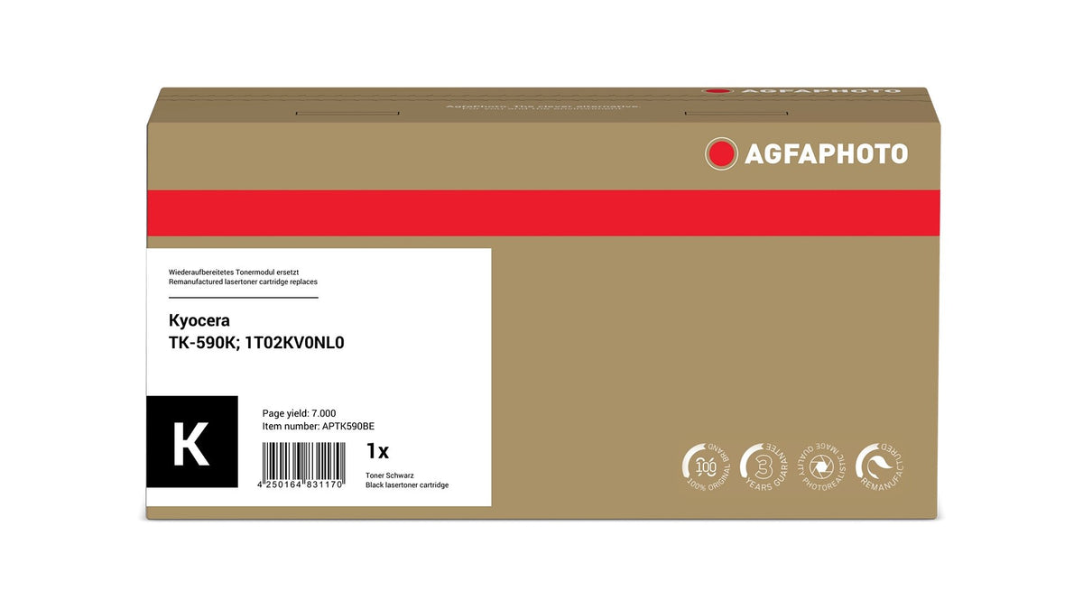 EAN 4250164831170 - AgfaPhoto APTK590BE cartucho de tóner 1 pieza(s) Compatible Negro imagen 2