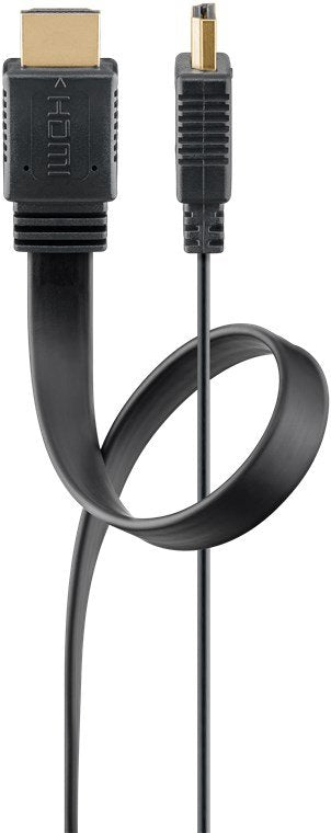 Goobay High Speed Hdmi 2.1 Flachcable Mit Ethernet 8k / 60 Hz (Negro, 3 Meter, 48 Gbit/S) 77145