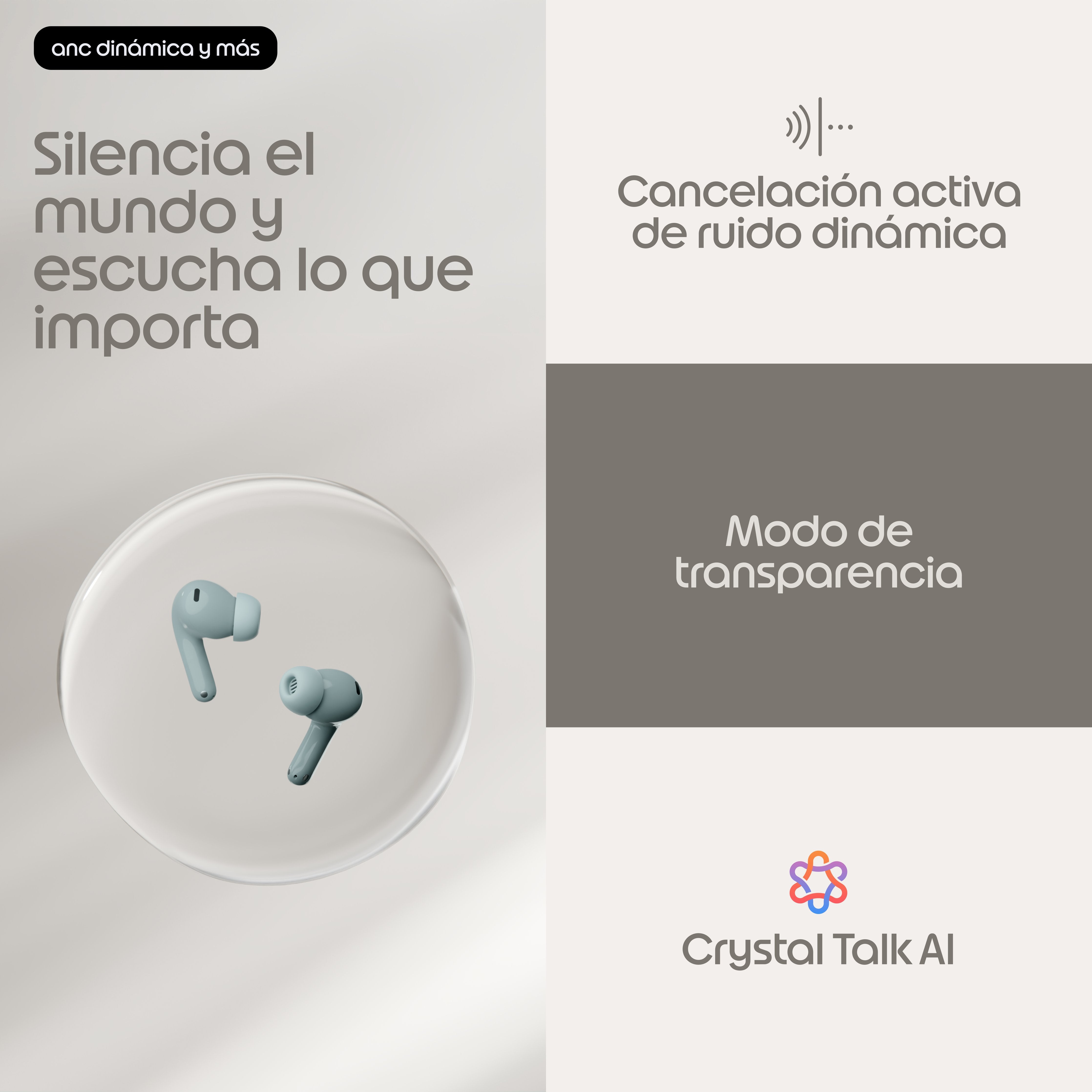 Auriculares Moto Buds 2 Gray Mist