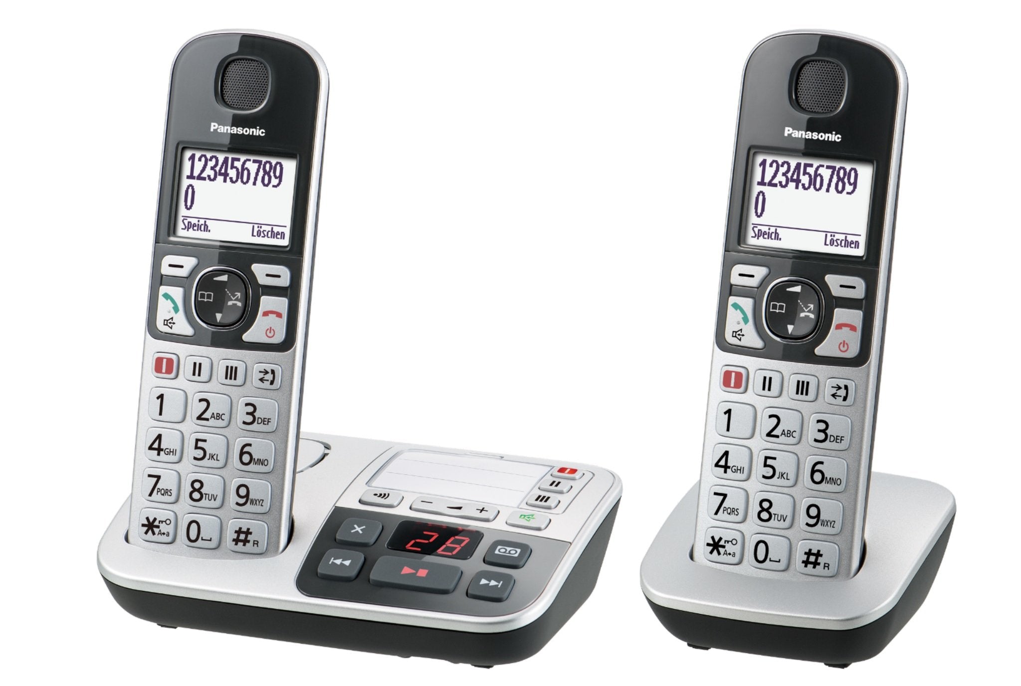 Teléfono Panasonic Kx-Tge522 Dect Identificador De Llamadas Plata