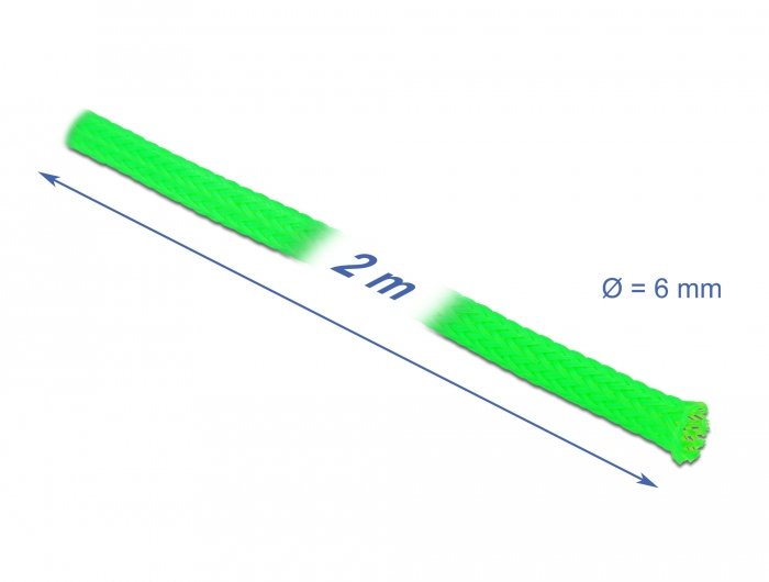 Geflechtschlauch Dehnbar 2 M X 6 Mm Grün