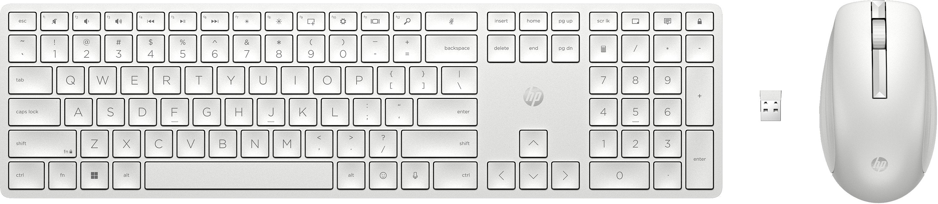 EAN 196188142189 - HP 650 Wireless Keyboard and Mouse Combo teclado Ratón incluido Hogar RF inalámbrico Blanco imagen 1