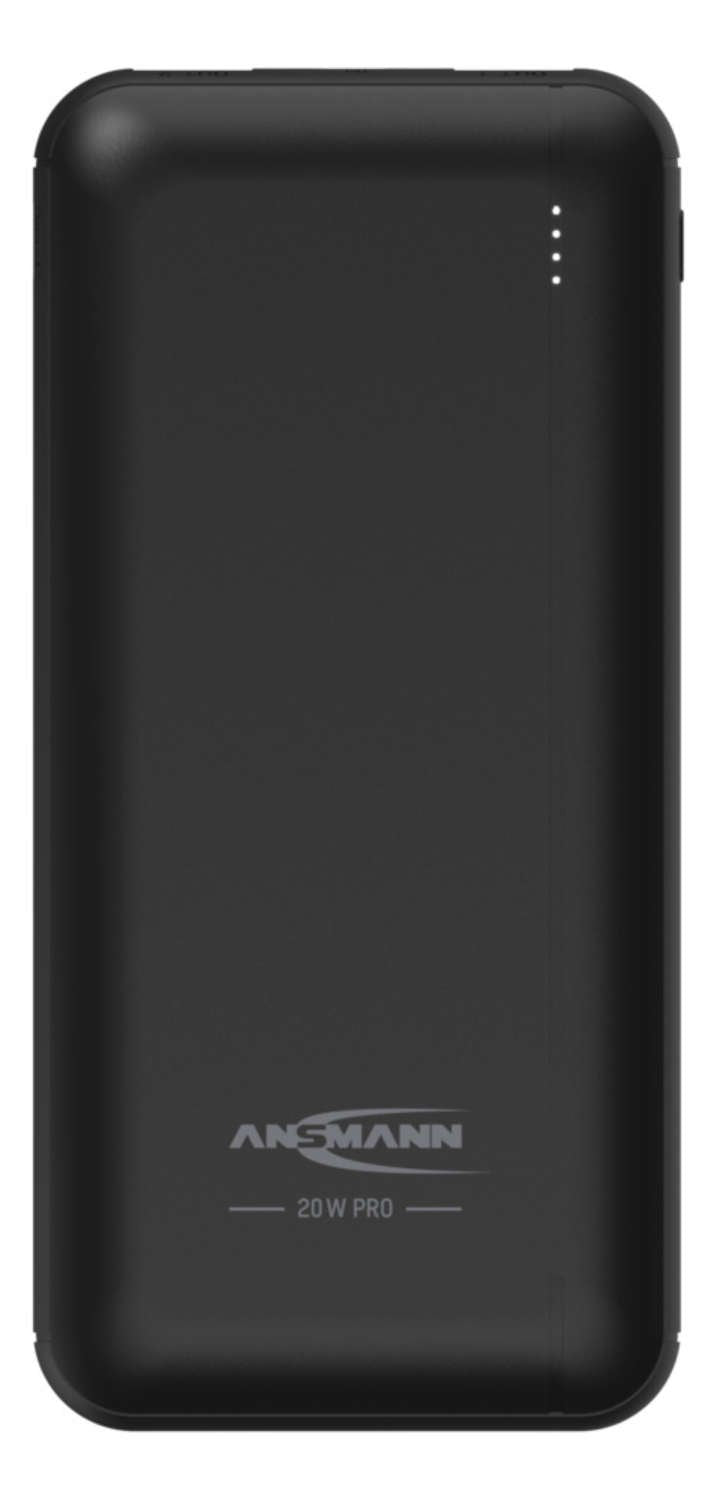 Bateria  Ansmann Powerbank 20000 Mah 20w 2 Usb-A Ports, Usb-C Port