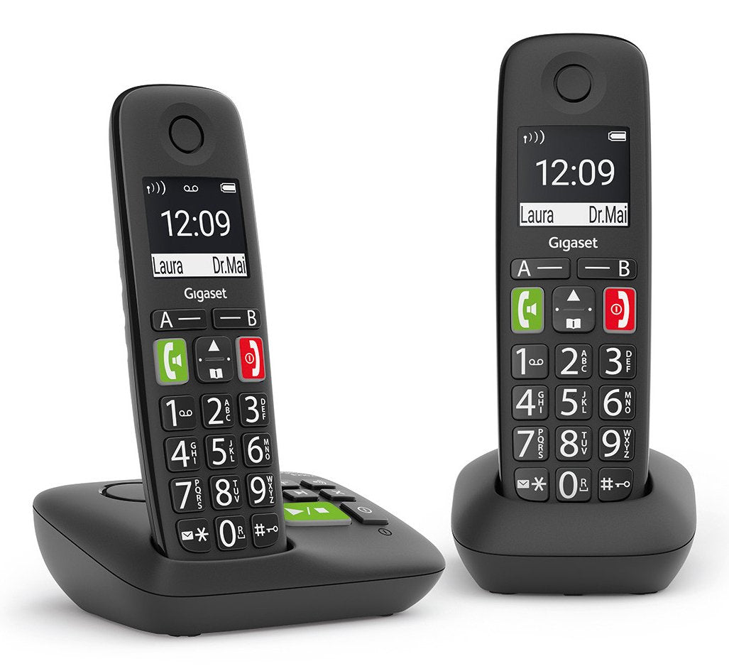 EAN 4250366856070 - Gigaset E290A Duo Teléfono DECT/analógico Identificador de llamadas Negro imagen 1