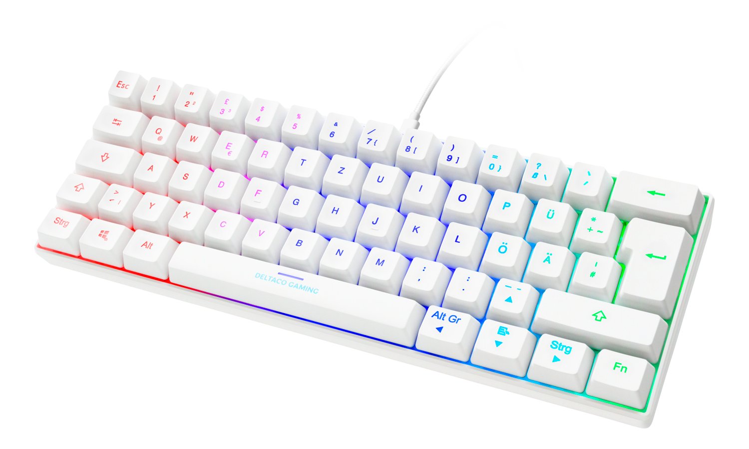 EAN 7333048045171 - Deltaco Gaming GAM-075-W-DE teclado Juego USB QWERTZ Alemán Blanco imagen 1