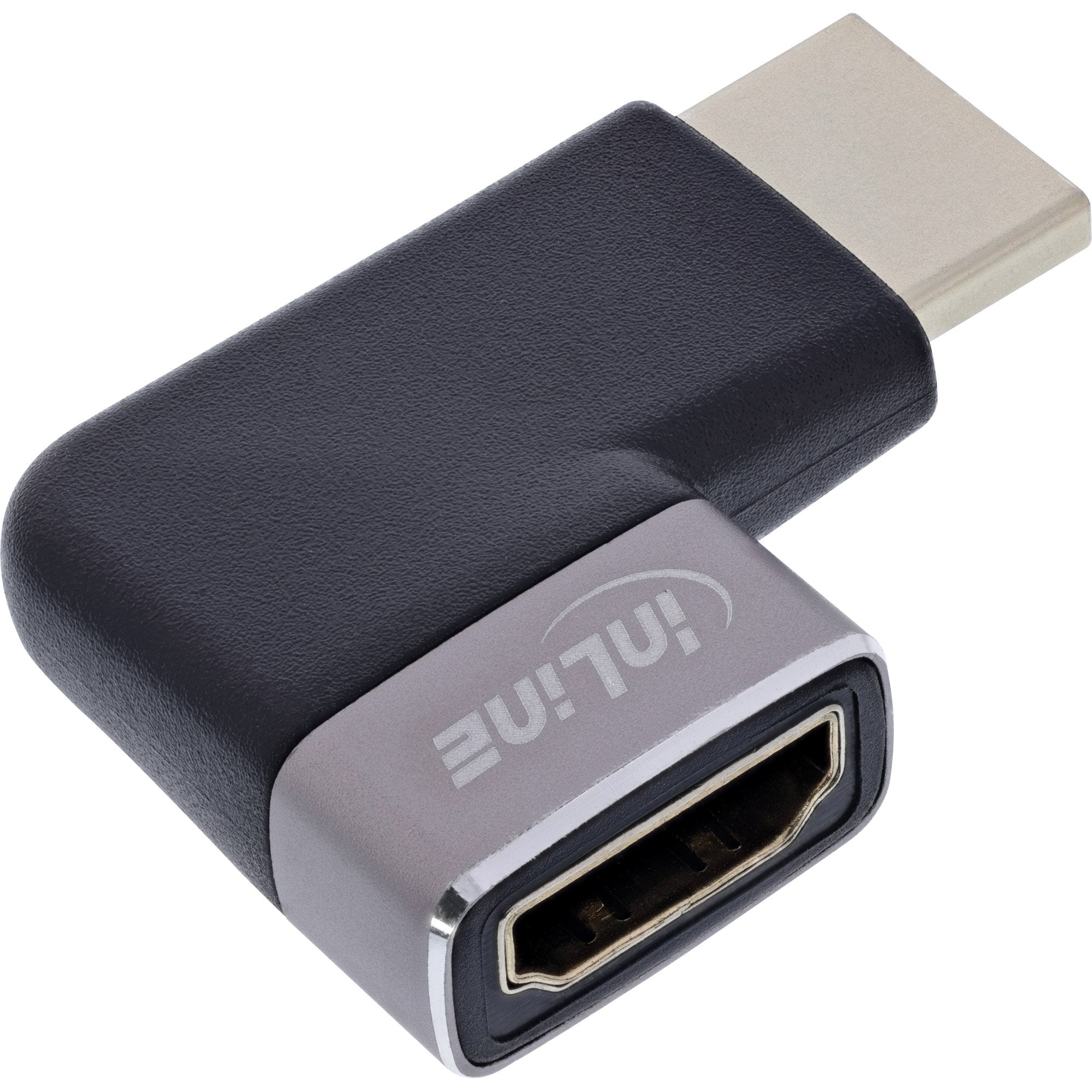 Inline® Hdmi Adapter, Hdmi A Plug / Socket, 90° Right, 8k Uhd