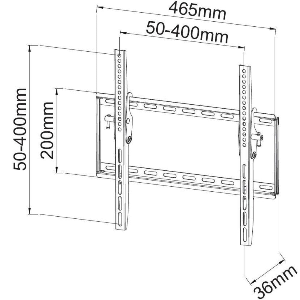 Techly Ica-Plb 161m Soporte De Pared Para Pantalla Plana 139,7 Cm (55") Negro
