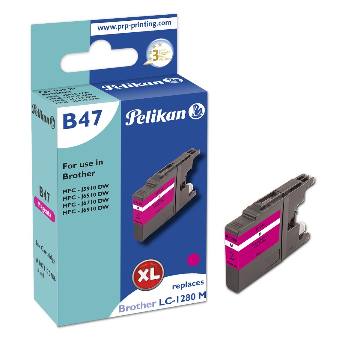 Pelikan Tinta Para Brother  B47 Lc-1280xl M Comp. Magenta 316334