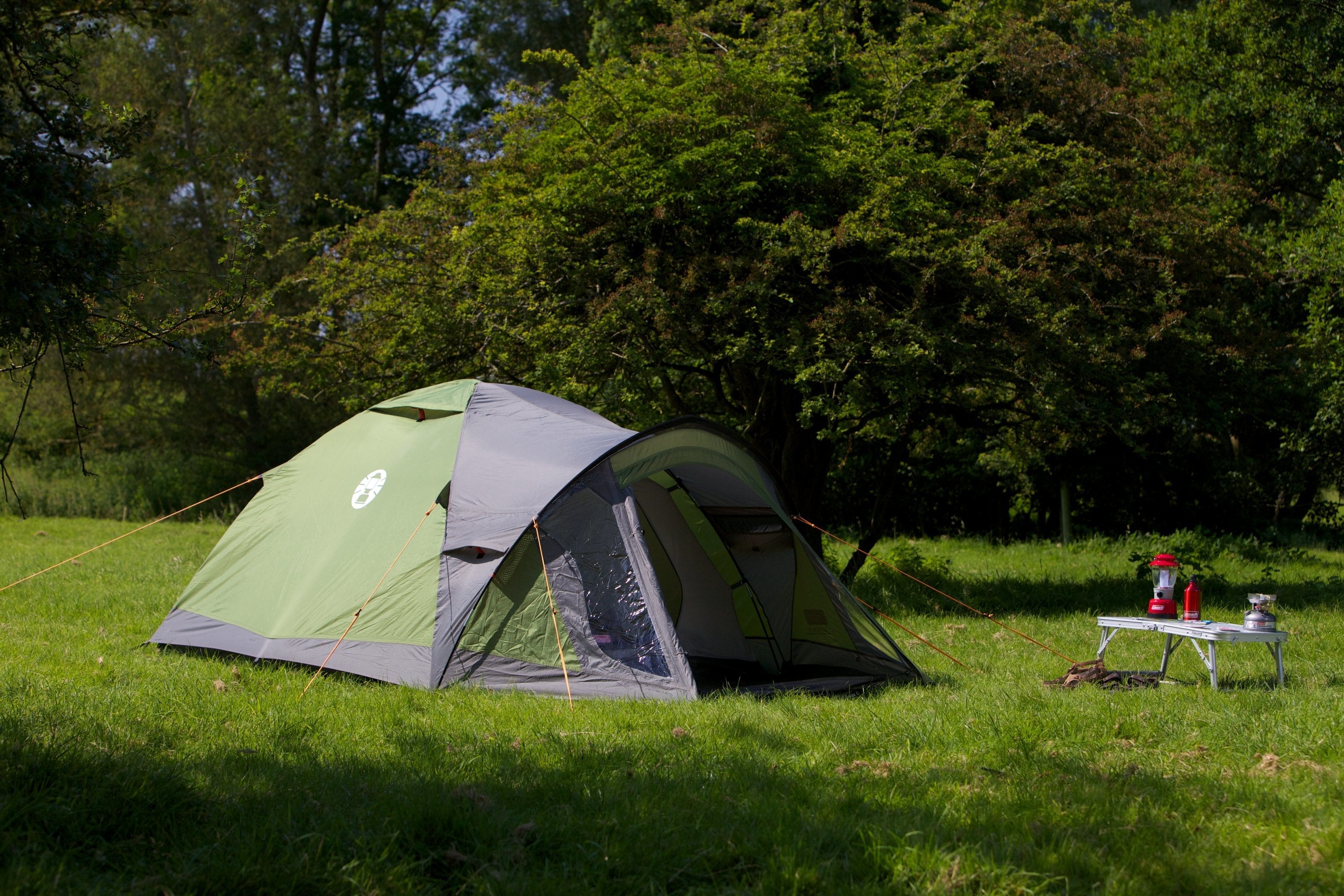 Tienda Domo Coleman Darwin 4 Plus Para 3 Personas (Gris/Verde Claro, Con Tunel, Modelo 2023) Coleman 2176905