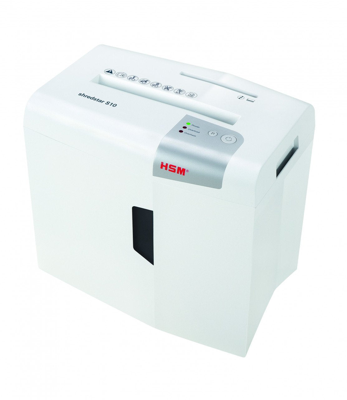 EAN 4026631057714 - HSM S10 triturador de papel Corte en tiras 58 dB 22 cm Plata, Blanco imagen 1