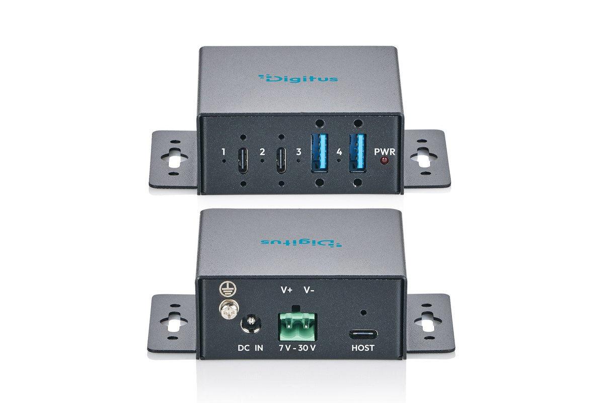 Digitus Usb-A-Hub 4-Port 3.2->2xusb A+ 2xusb-C Compact Indu