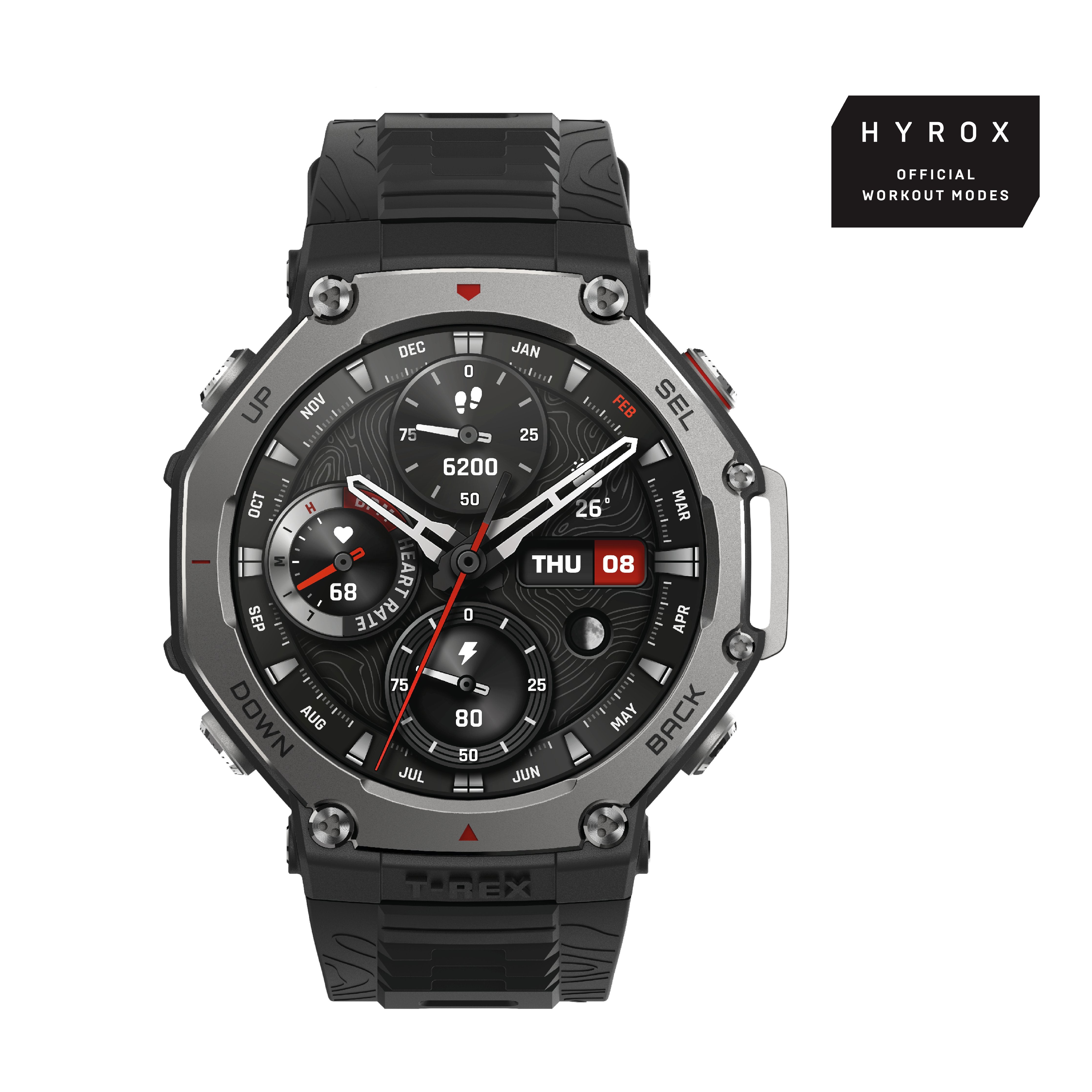 EAN 6970100374889 - Amazfit T-Rex 3 3,81 cm (1.5") AMOLED 48.5 mm Digital 480 x 480 Pixeles Pantalla táctil Negro Wifi GPS (s imagen 1