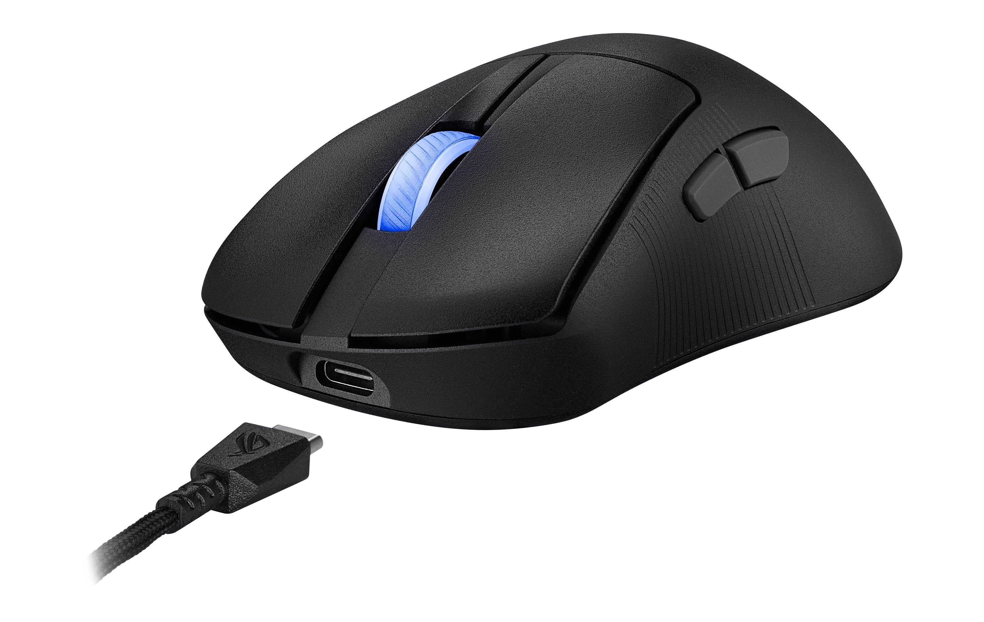 EAN 4711387394571 - ASUS ROG Keris II Ace Wireless AimPoint Black ratón Juego mano derecha RF Wireless + Bluetooth + USB Type imagen 7