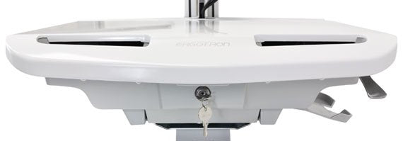 Ergotron Styleview Emr Cart With Lcd Pivot, Life Powered, Eu Carro Multimedia Aluminio, Gris, Blanco Panel Plano