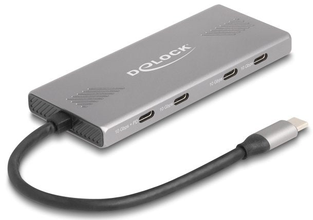 Hub Delock 7 Port Usb 10 Gbps Mit 4 X Usb Type-C Buchse Und 3 X Usb Typ-A Buchse Mit Pd 80 W