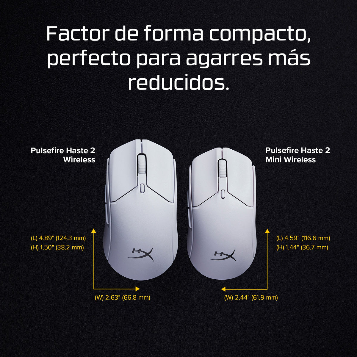 EAN 0197192120224 - HyperX Pulsefire Haste 2 Mini Wireless White Gaming Mouse ratón Juego Ambidextro RF Wireless + Bluetooth  imagen 3