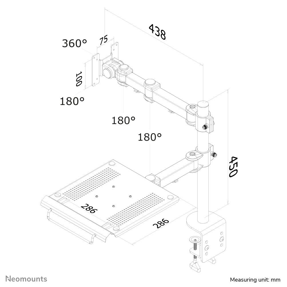 Newstar Soporte De Escritorio Para Monitor Y Notebook