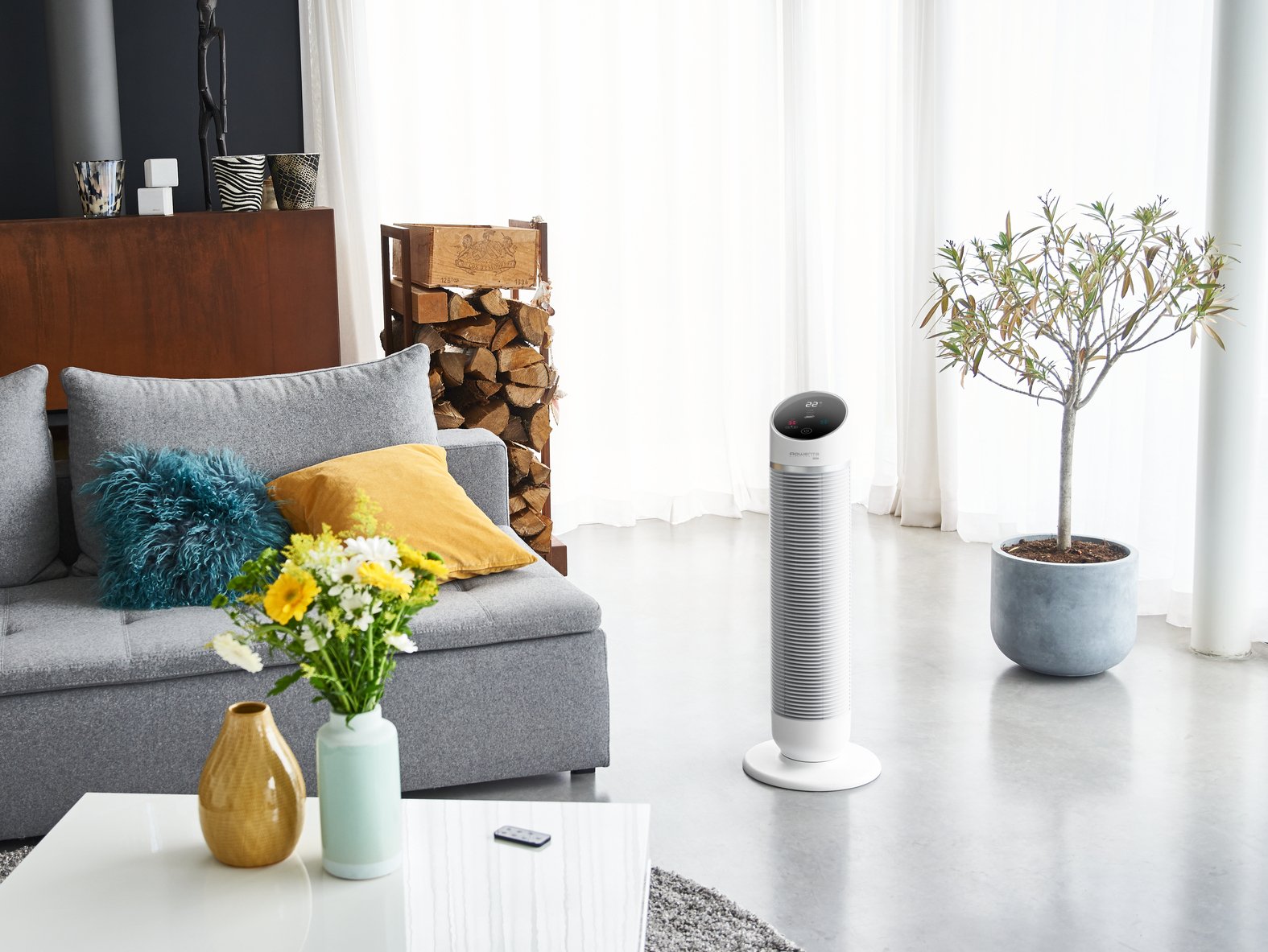 Calefactor  Rowenta Silent Comfort Hq8120 Eléctrico Interior Plata 2400 W Ventilador Eléctrico