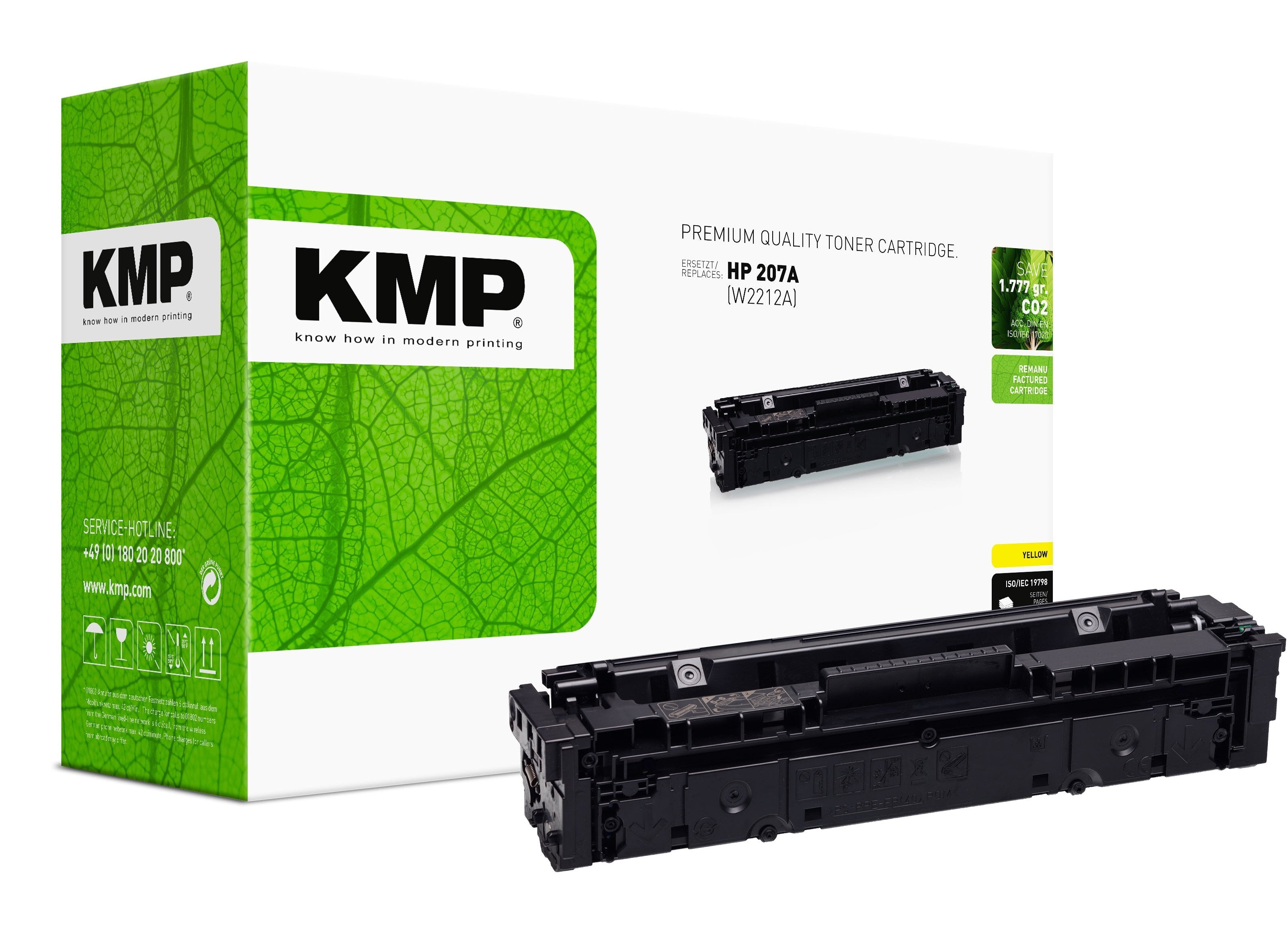 Kmp Toner Hp 207a Amarillo 1250 Copias Remanufactured