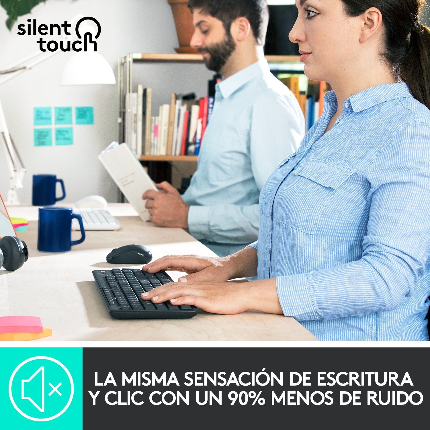 EAN 5099206092419 - Logitech 920-009798 teclado Ratón incluido Oficina USB QWERTY Español Grafito imagen 7