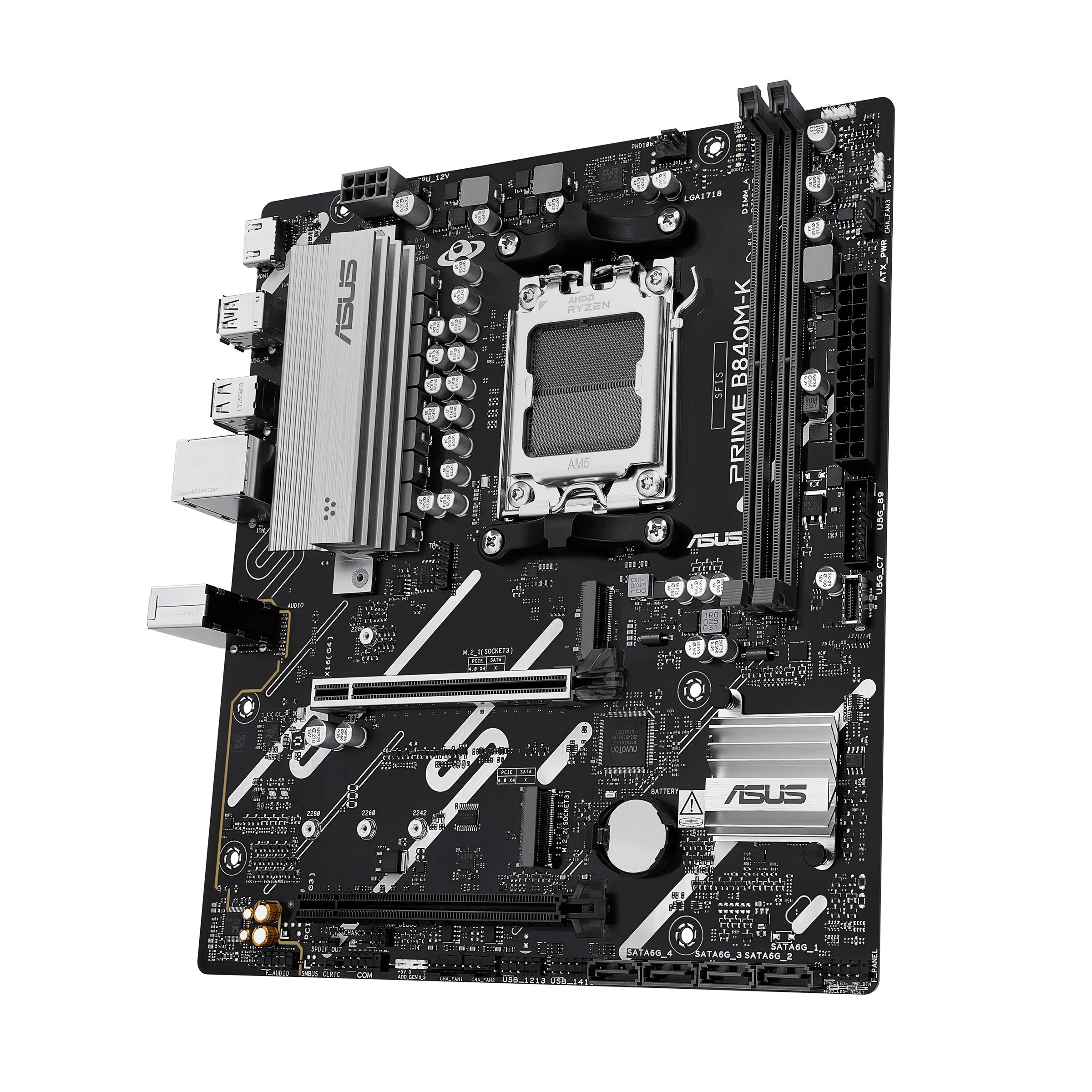 Placa  Base Asus Prime B840m-K Amd,Am5,Ddr5,Matx  90mb1pk0-M0eay0