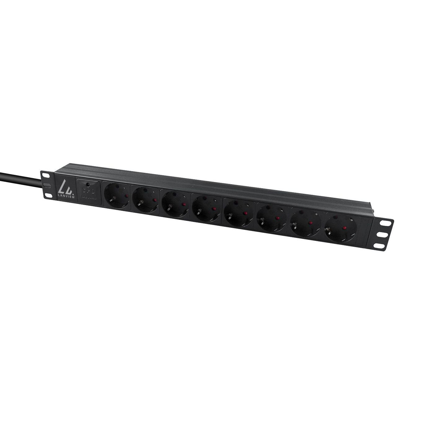 Lanview Lvr-3msch-Spd-Sch8 Unidad De Distribución De Energía [Pdu] 8 Salidas Ac 1u Negro