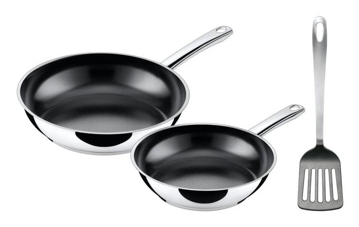 Silit Talis Pfannenset Con Pfannenwender, 20 & 24 Cm (Acero Inoxidable Negro) 2119301738