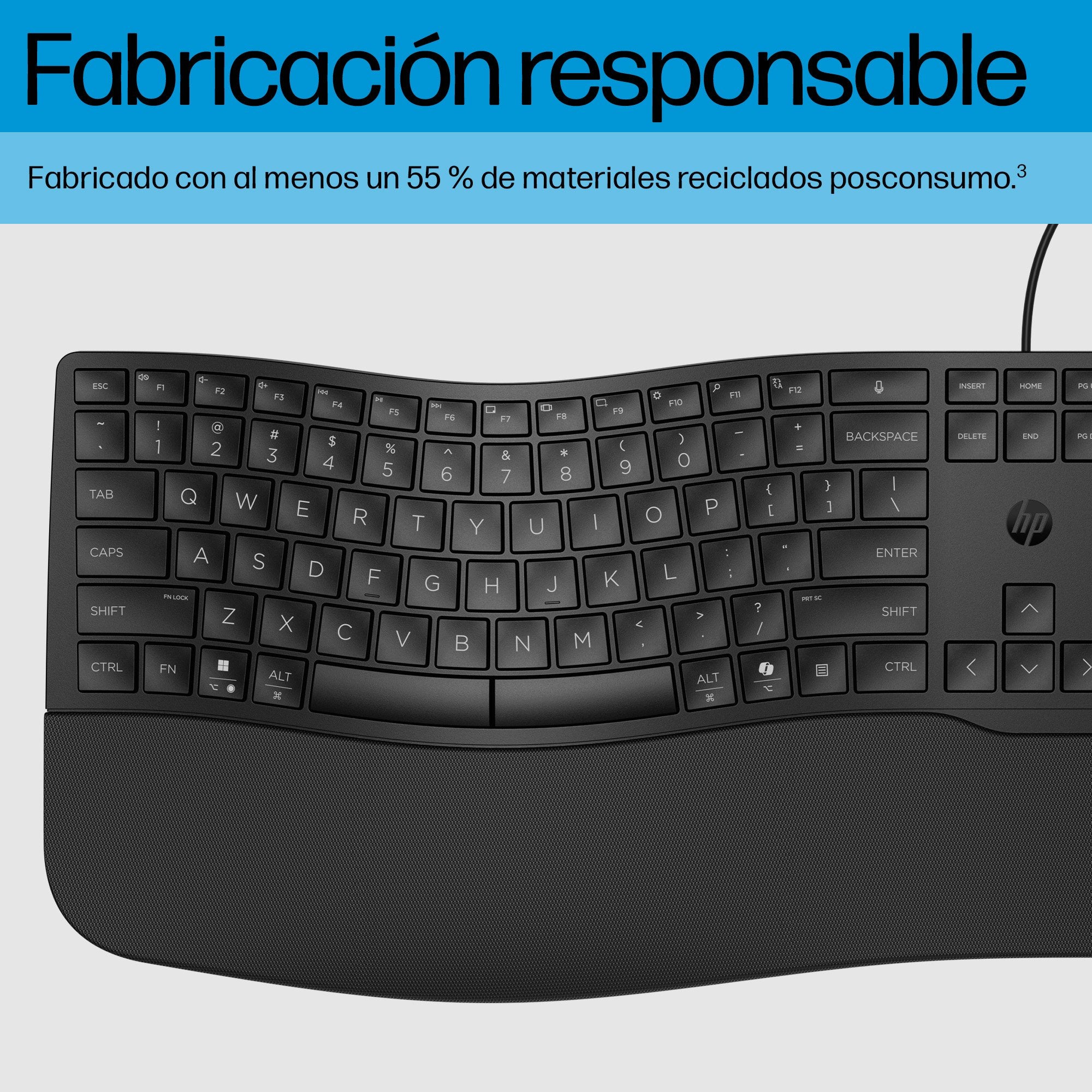 EAN 0197498232690 - HP 485 Comfort Wired Keyboard teclado Oficina USB Negro imagen 10