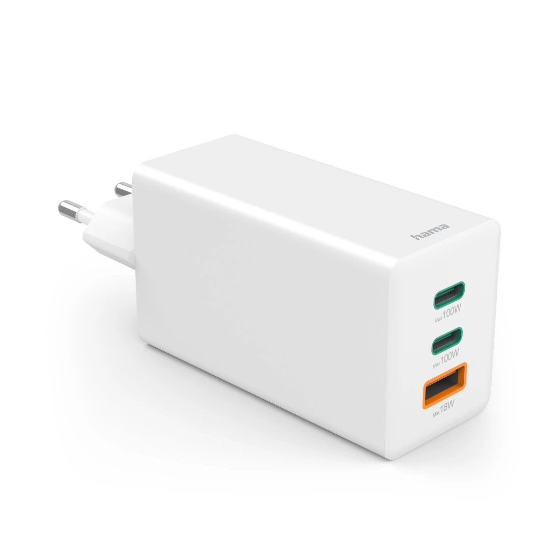 Hama Ladowarka Sieciowa Mini 100w Gan Pd/Qc 2x Usb-C, 1x Usb-A Biala