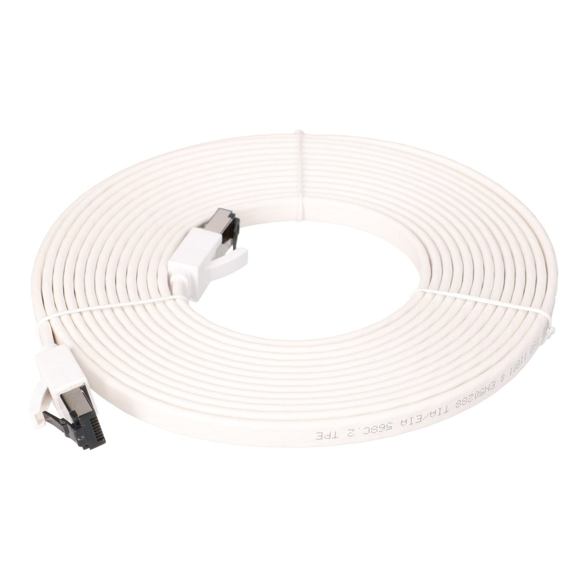 Extralink Lan Patchcord Cat.8 U Ftp 5m 40g Flat Shielded Foiled Twisted Pair Bare Copper White