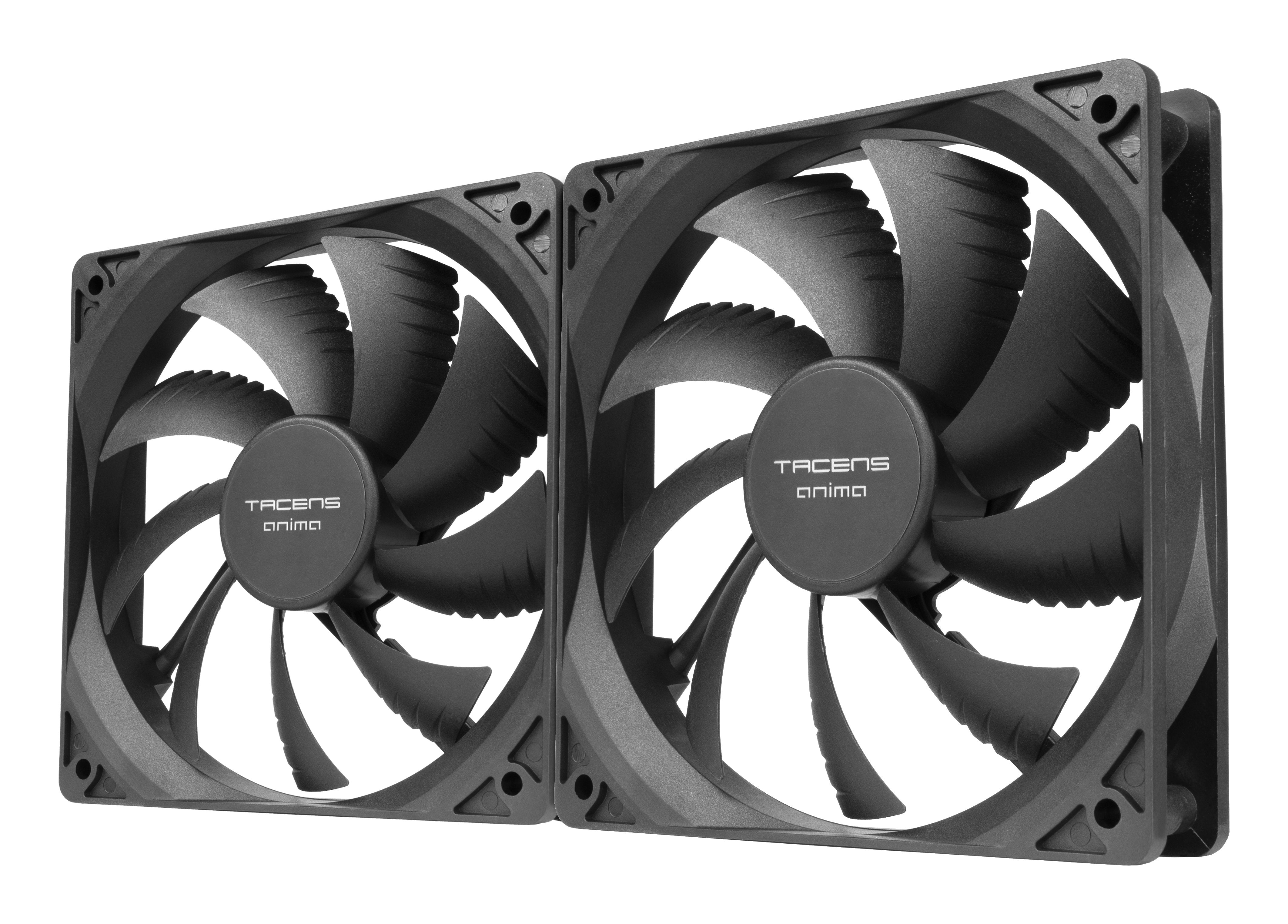 Ventilador Pc  Interno Tacens Anima Af12x2 12x12 14db Fluxus Bearing Air-Guide Bajo Ruido Pack 2