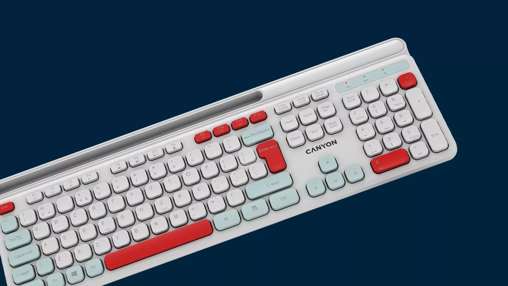 Canyon Hset-W5 En Keyboard+Mouse Aaa+Aa Wireless White